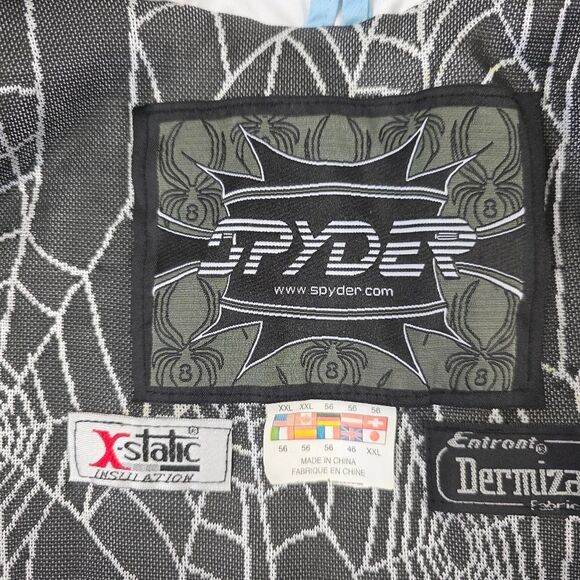 Women "Spyder" Powder Blue/white, Heavy Winter Snowboard Ski Full Zip Jacket 2XL - Picture 13 of 14